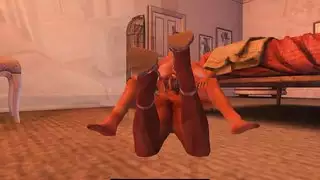 رسوم متحركة صريحة: حركة صامتة للقضيب والمهبل