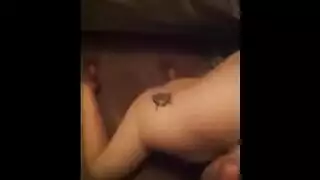 ginger gangbang: five guys give her a sloppy favor